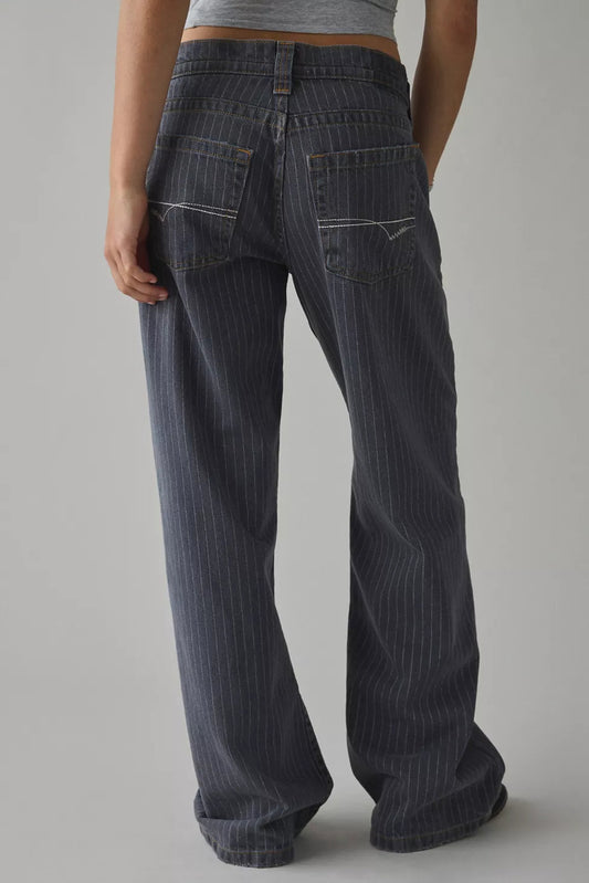Everyday Pinstripe Stretch Comfort Jeans