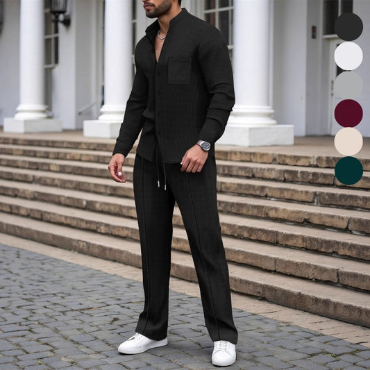 Men's Casual Waffle 2-Piece Set